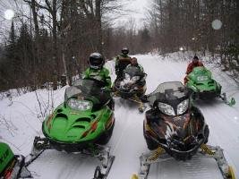 snowmobiling in Grand Marais, MI